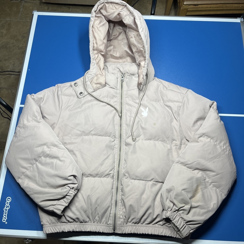Playboy By PacSun Tan‎ Puffer Jacket Women's Ski Snowboard Size XS/S